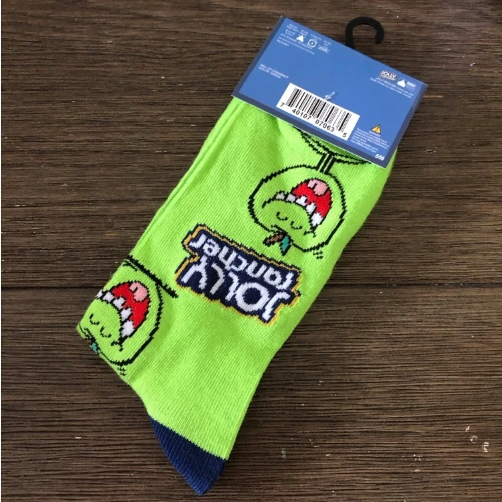 Jolly Rancher Green Apple novelty men’s crew socks
